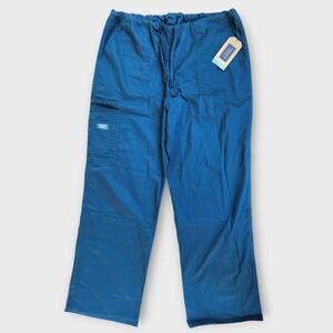 Cherokee Scrub Pants Unisex L Workwear Core stretch Straight Leg Teal NWT